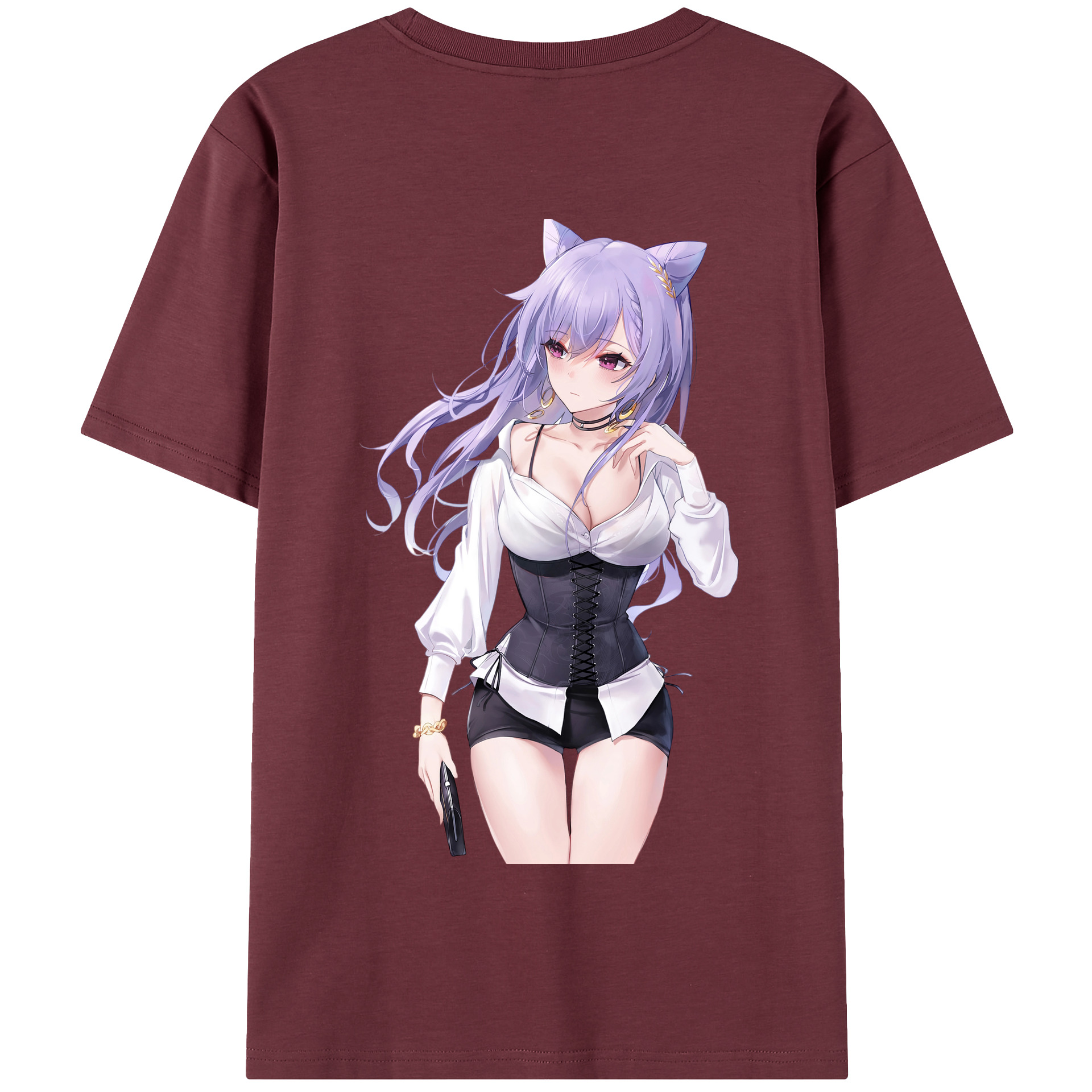 げんし神 刻晴 こくせい genshin Kokusei 綿100％半袖Tシャツ（背面プリント）